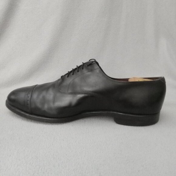 Allen Edmonds BRADY CAP TOE OXFORD Black Leather MEN'S Size 13 + Shoe Trees 7346 - Picture 11 of 16